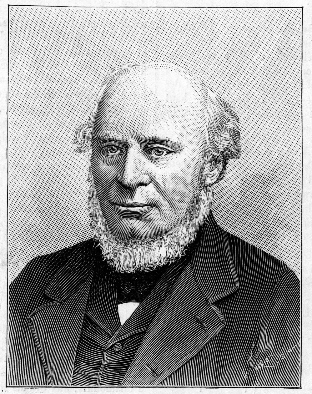 Portrett av Sir John Fowler (1817-1898) engelsk ingeniør. av French School