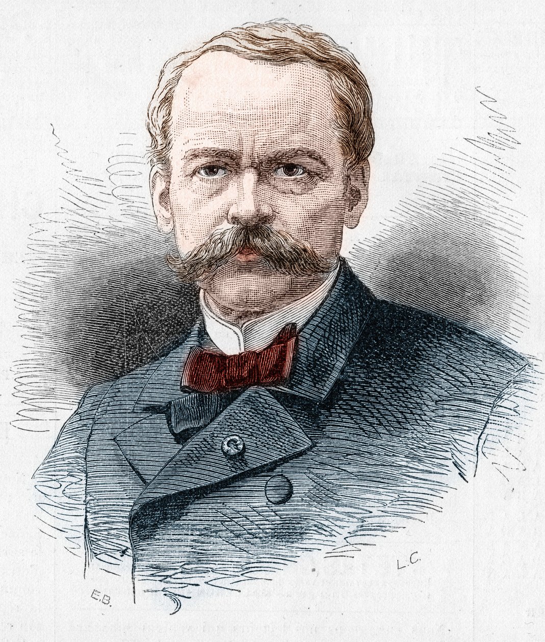 Portrett av Theodore Barriere (1823-1877), fransk dramatiker. Gravering i "" Le Monde Illustré"" nr. 1071 av 20. oktober 1877. av French School