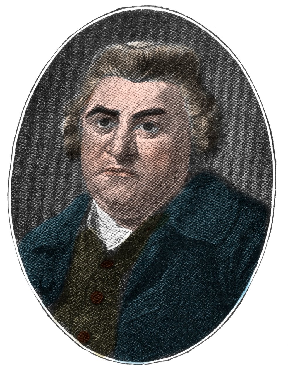 Portrett av Thomas Warton (1728-1790) engelsk litteraturhistoriker, kritiker og poet. 1800-tallet. av French School