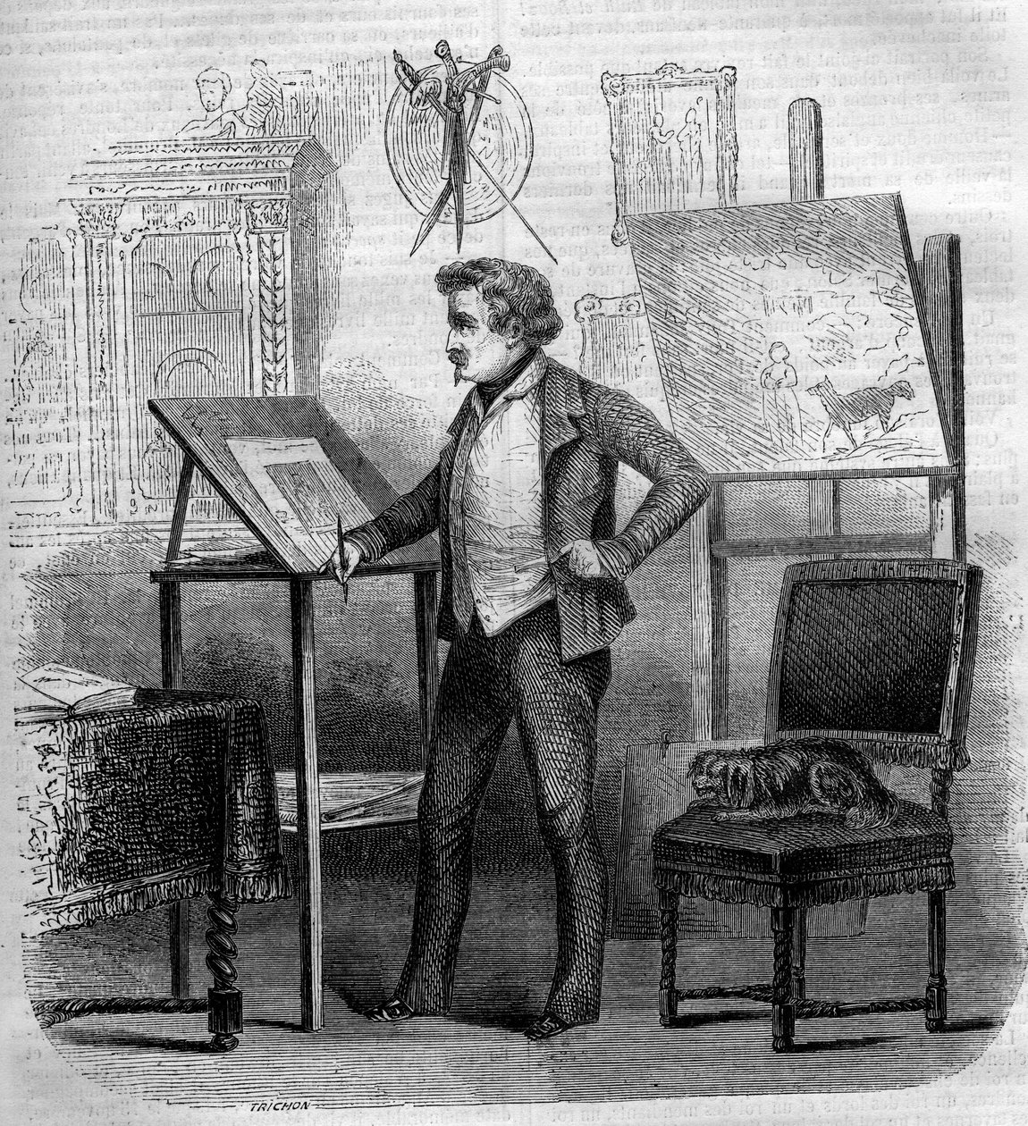 Portrait of Tony Johannot (Antoine Johannot dit av French School