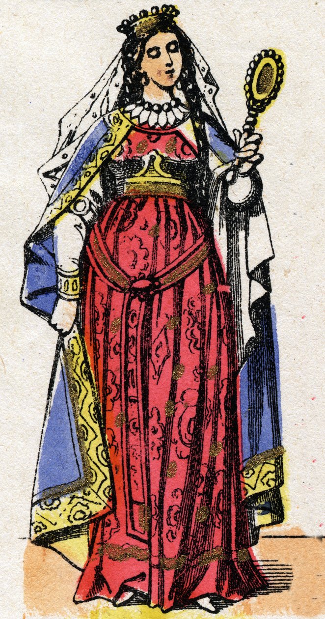 Portrett av Ultrogothe (død etter 566-567) Dronning av Frankrike og kone til Childebert 1. av French School