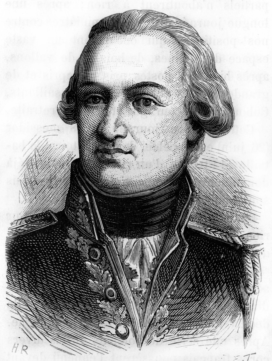 Portrett av Villaret-Joyeuse (greve av Villaret de Joyeuse), fransk admiral (1750 - 1812) - i "" L