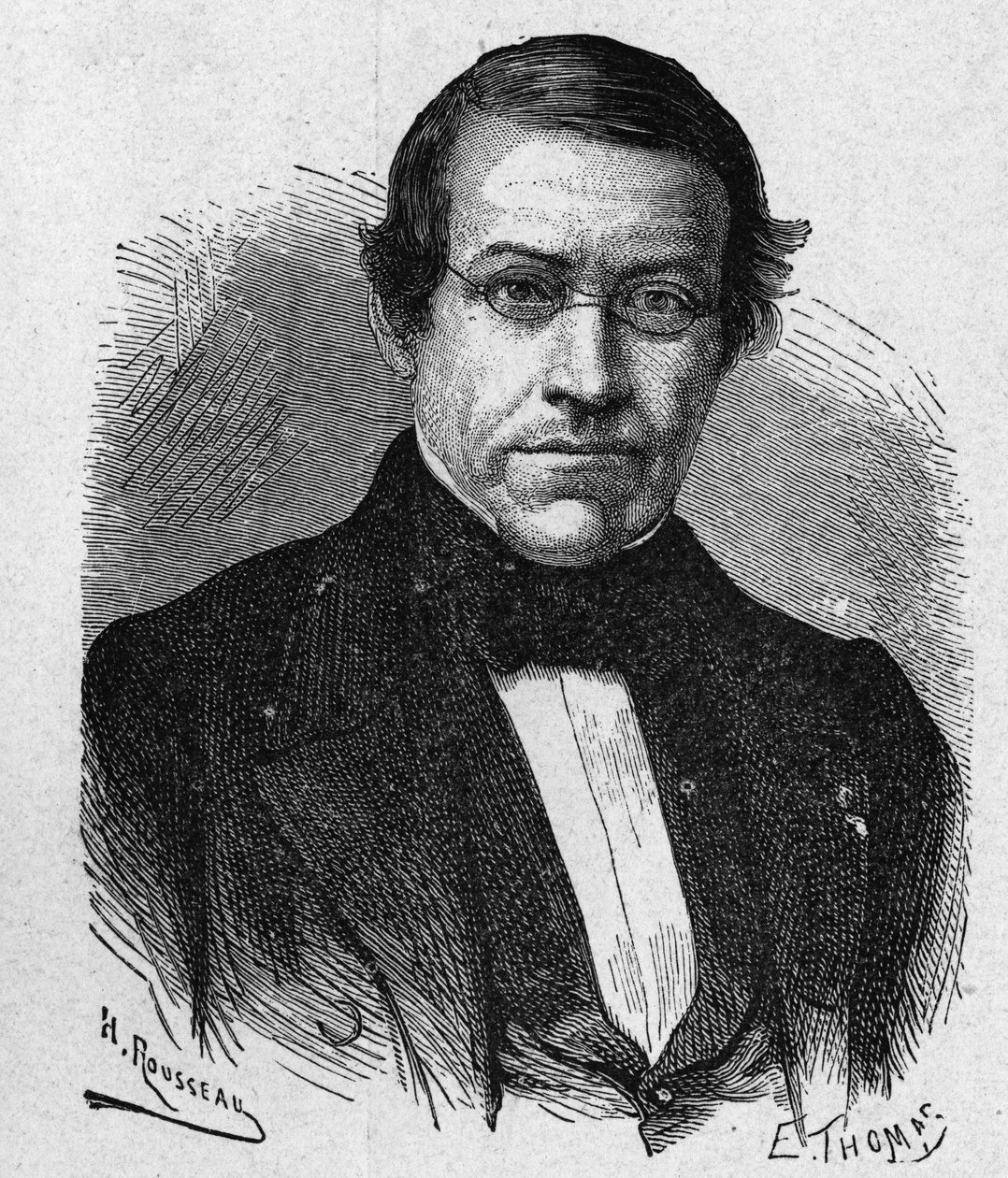 Portrait of Wheatstone (1802 - 1875), inventor in the field of telegraphy - in “” Album of Science; illustrious scientists; Great discoveries””” 1896. av French School