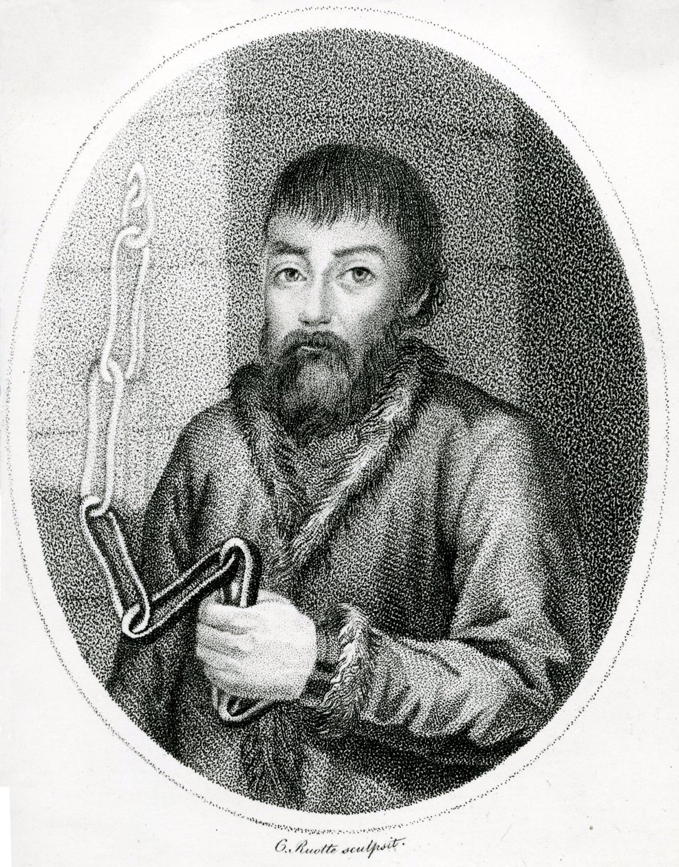 Portrett av Emelyan Pugachev, 18tn Centura av French School