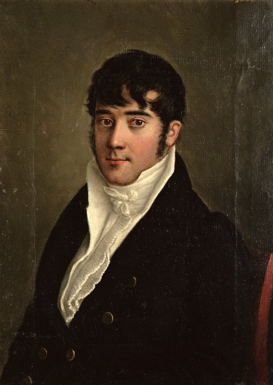Portrett av en sittende herre, ca. 1825 av French School