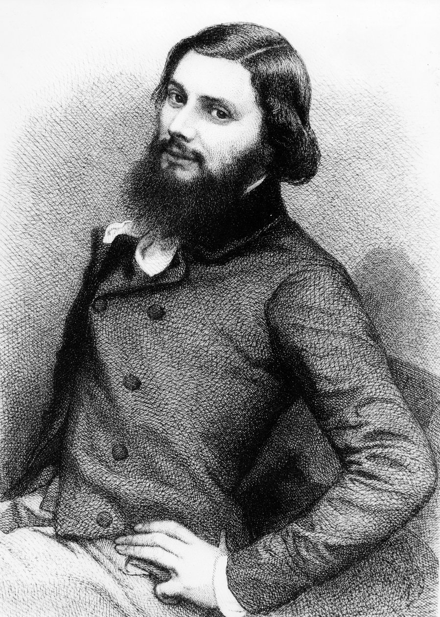 Portrett av en ung Gustave Courbet, ca. 1840-tallet av French School