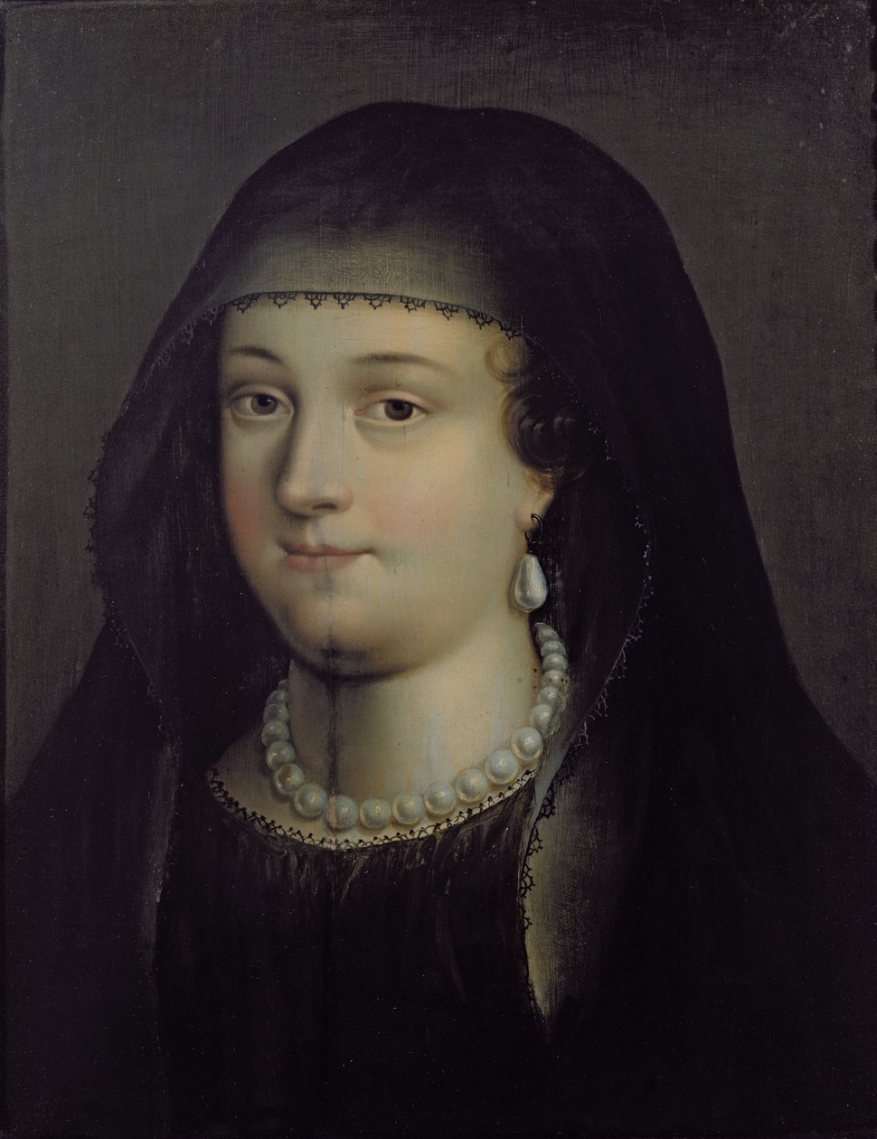 Portrett av en jente, antatt å være Mary Queen of Scots (1542-87) av French School