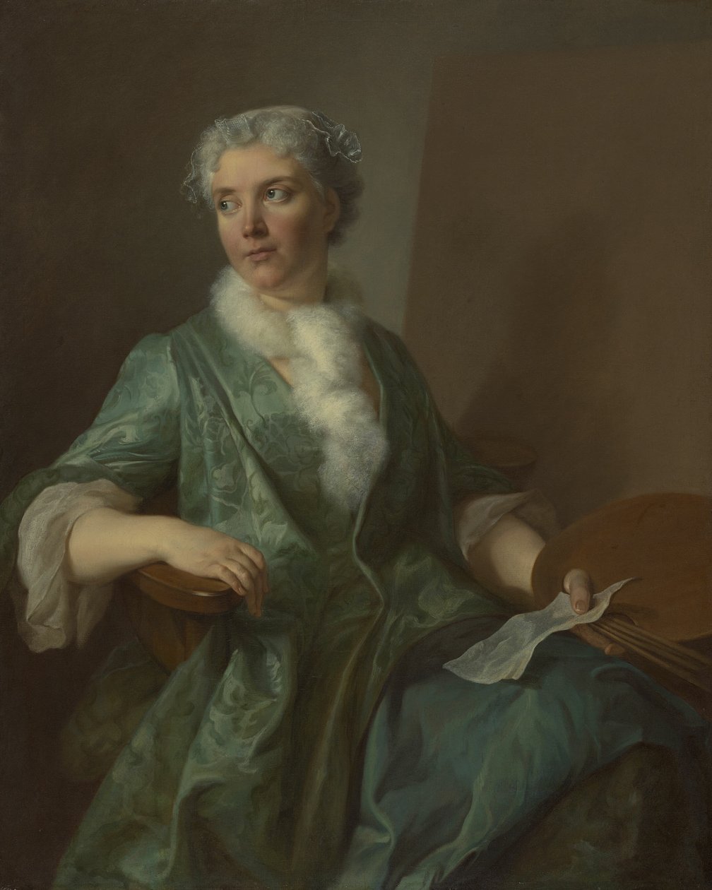 Portrett av en kunstner av French School
