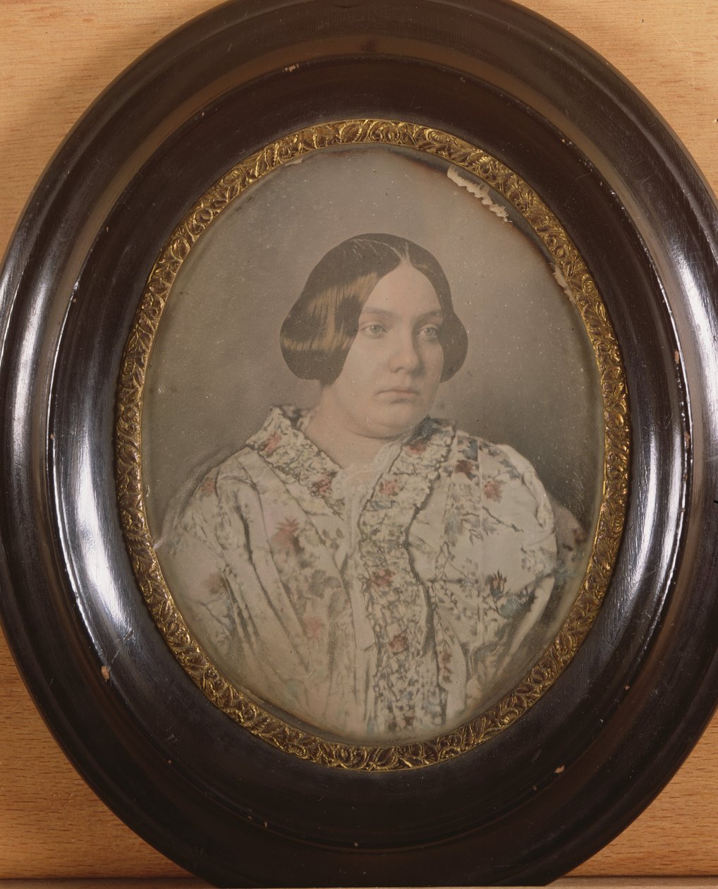 Portrett av en ukjent kvinne, 1850 (farget daguerreotypi) av French School