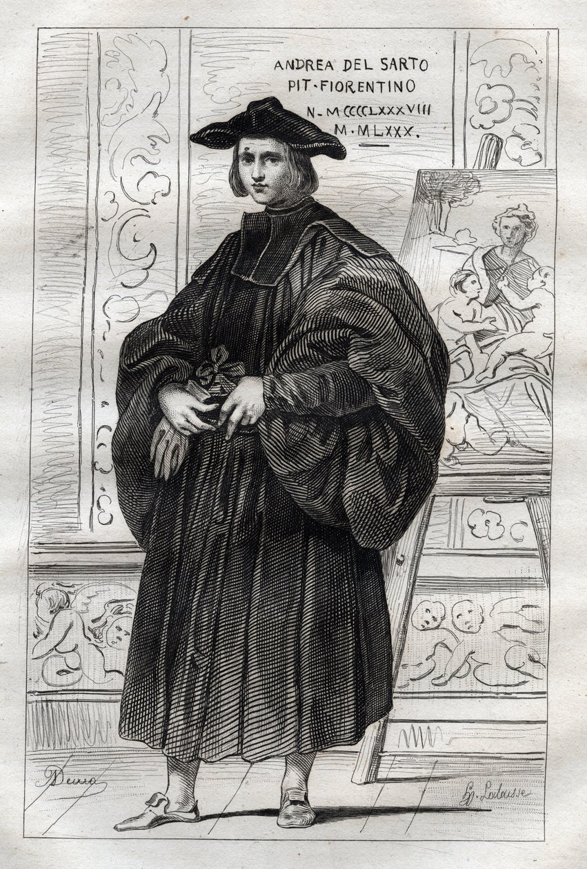 Portrait of italian painter Andrea del Sarto (Andrea d