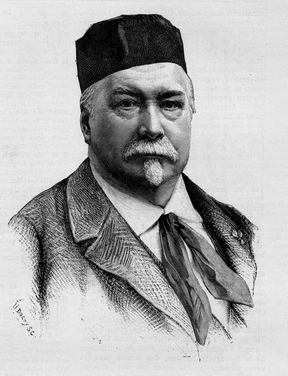 Portrett av journalist og romanforfatter Adolphe Monnot de Balathier de Bragelonne, som døde i 1888. av French School