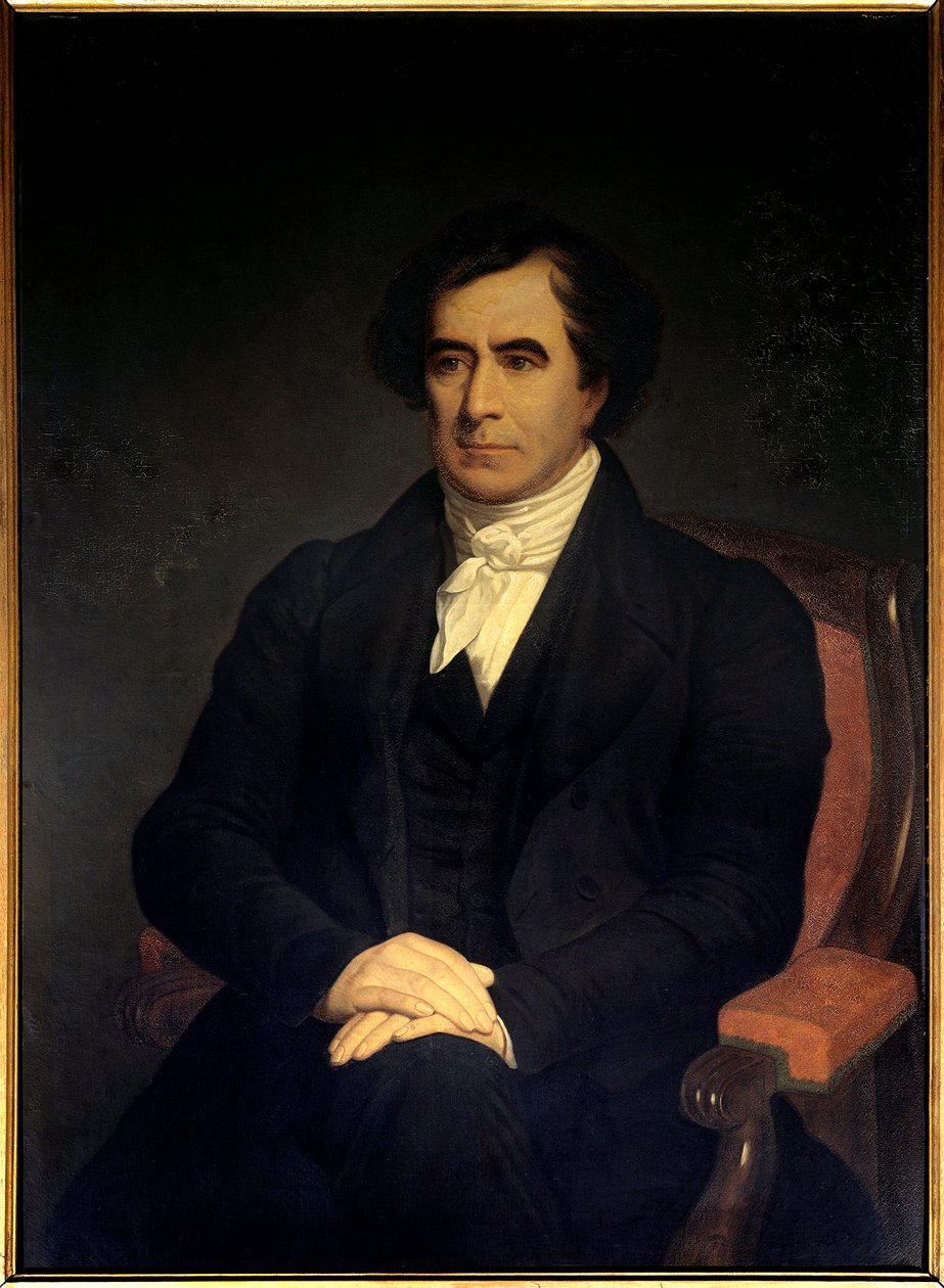 Portrett av fysiker Francois Arago (1786-1833), astronom og politiker, marine- og krigsminister i 1848. Anonymt maleri fra 1800-tallet. Paris, Musee De L