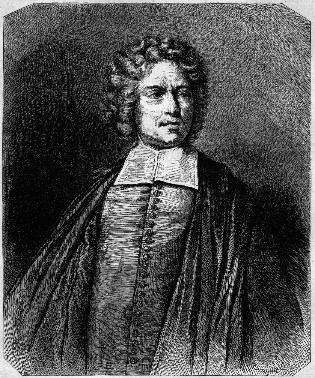 Portrett av abbeden av Saint Peter (Charles Irenee Castel de Saint-Pierre av French School