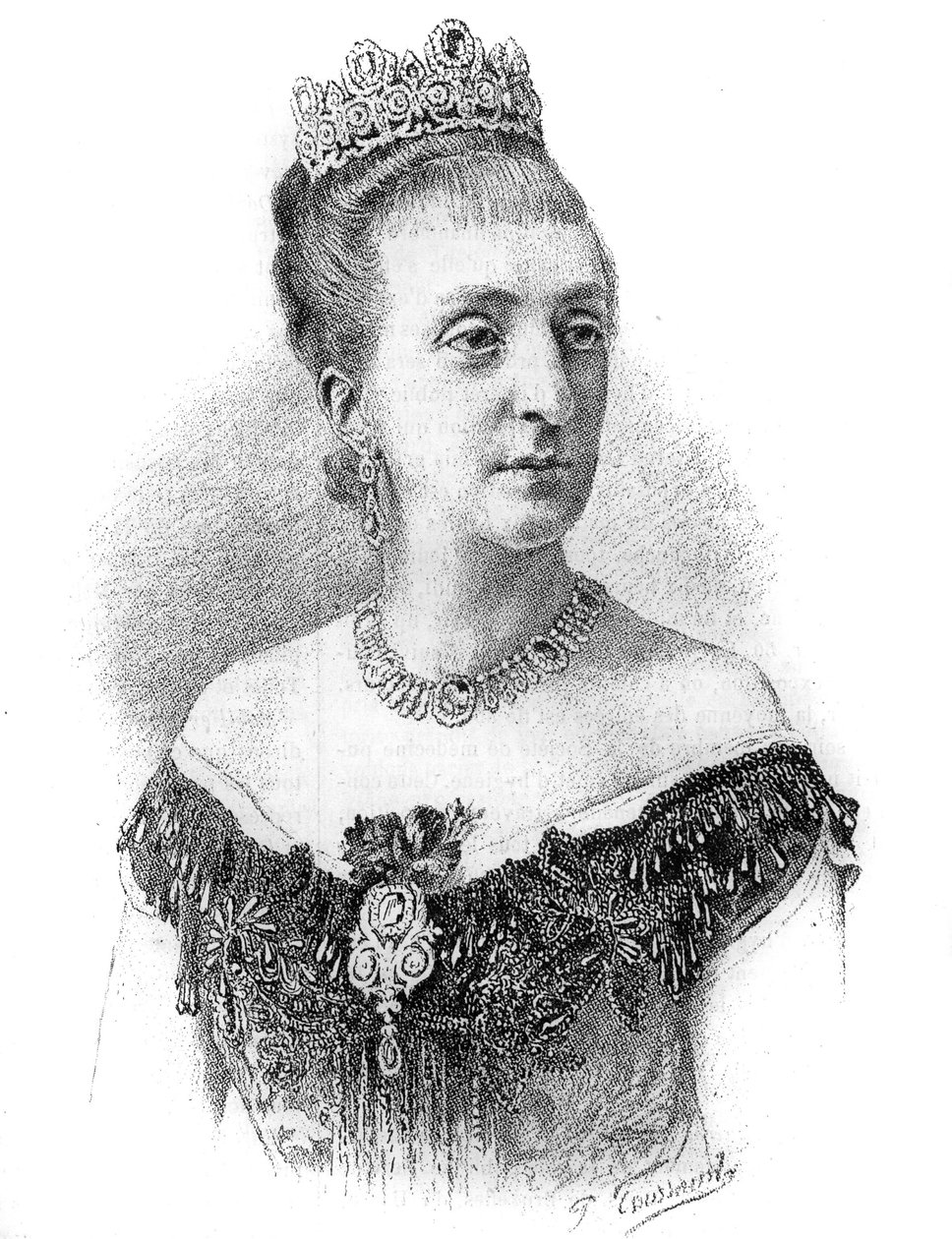 Portrett av grevinnen av Paris, Marie-Isabelle (Marie-Isabelle) d
