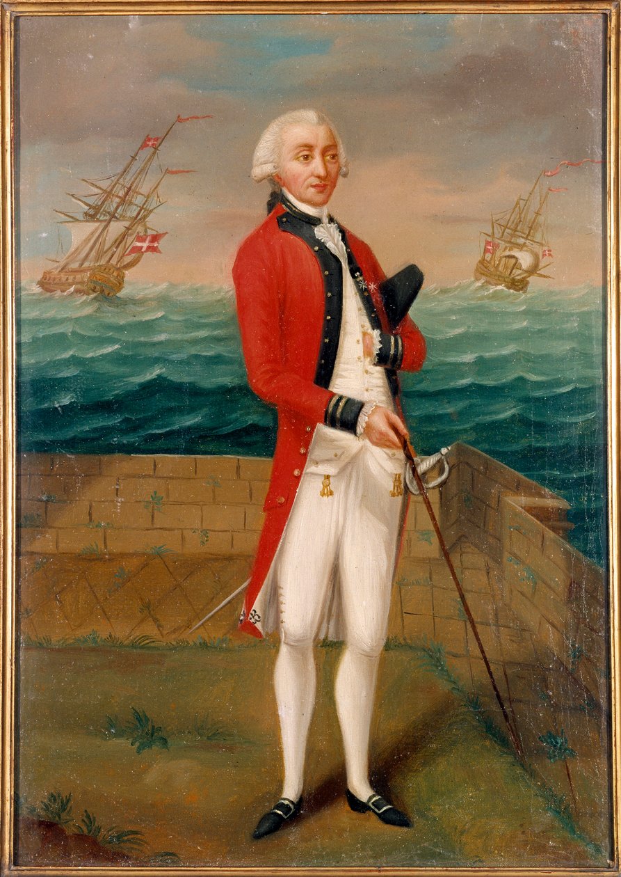Portrett av ridderen av Favray (1706-1791) offiser av galeres av Malta Painting of the French School. Paris fra 1700-tallet, museum for Legion d