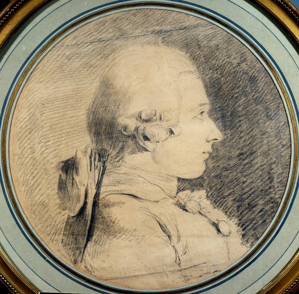 Portrett av Marquis de Sade (1740-1814) Anonym tegning. Privat samling fra 1700-tallet av French School