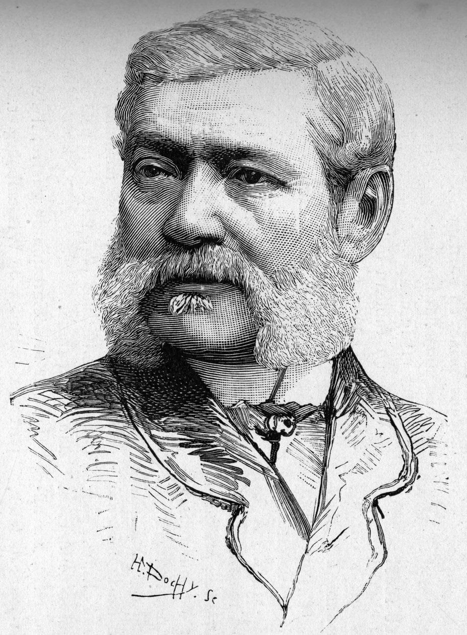 Portrait of the engraver on wood, Count Colonna Cesari (1825-1887). av French School
