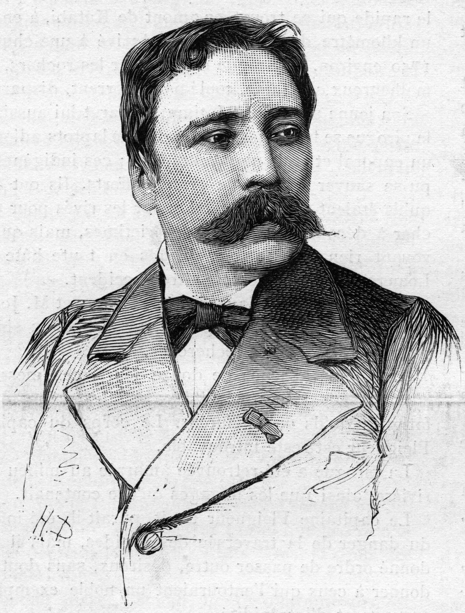 Portrait of the painter James Bertrand (1825-1887). av French School