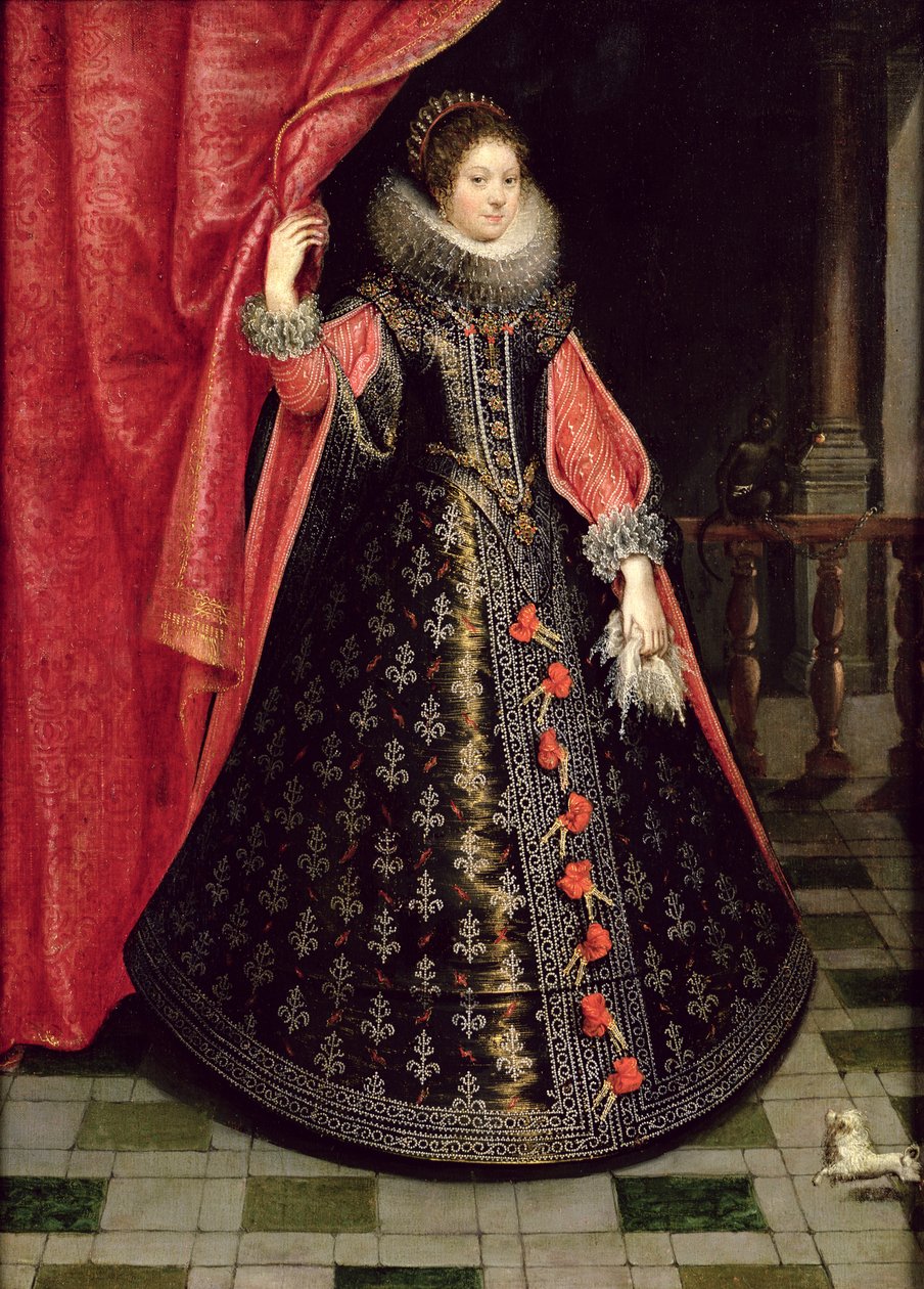 Portrett antas å være Henrietta Maria av Frankrike (1609-69), etter 1625 av French School
