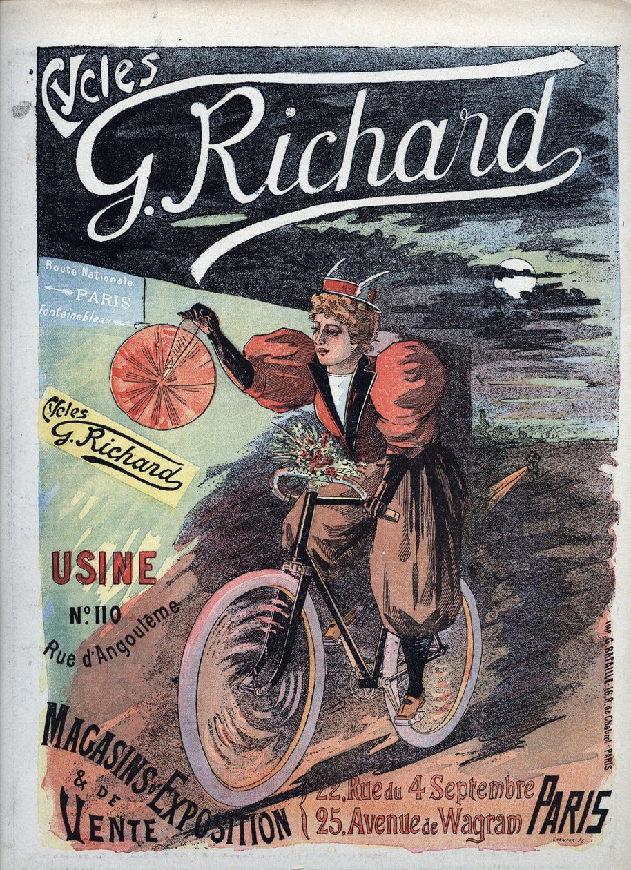 Plakatannonsering «George Richard Cycles» Paris 1895 French School av French School