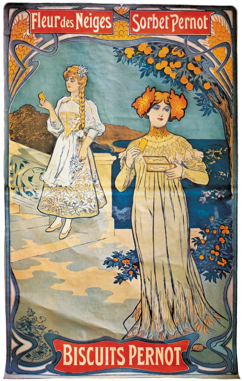 Plakat som reklamerer for Pernod-kjeks, 1897 av French School