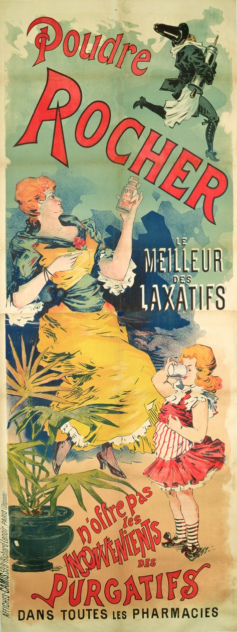 Plakatreklame Rocher Powder, The Best Laxative, ca. 1900 av French School