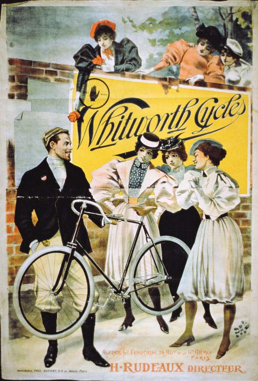 Plakatannonsering Whitworth Cycles, Paris av French School