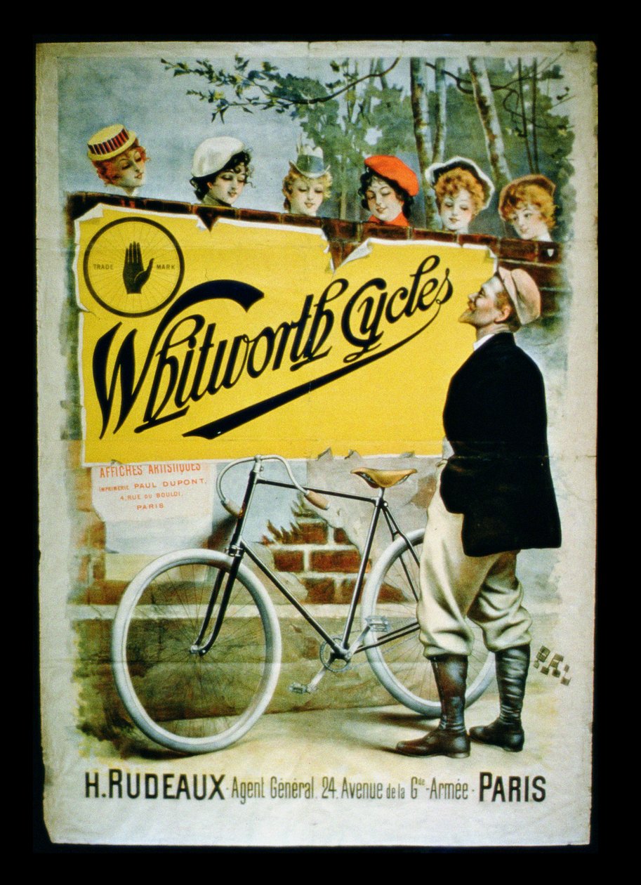 Plakatannonsering Whitworth Cycles, Paris av French School