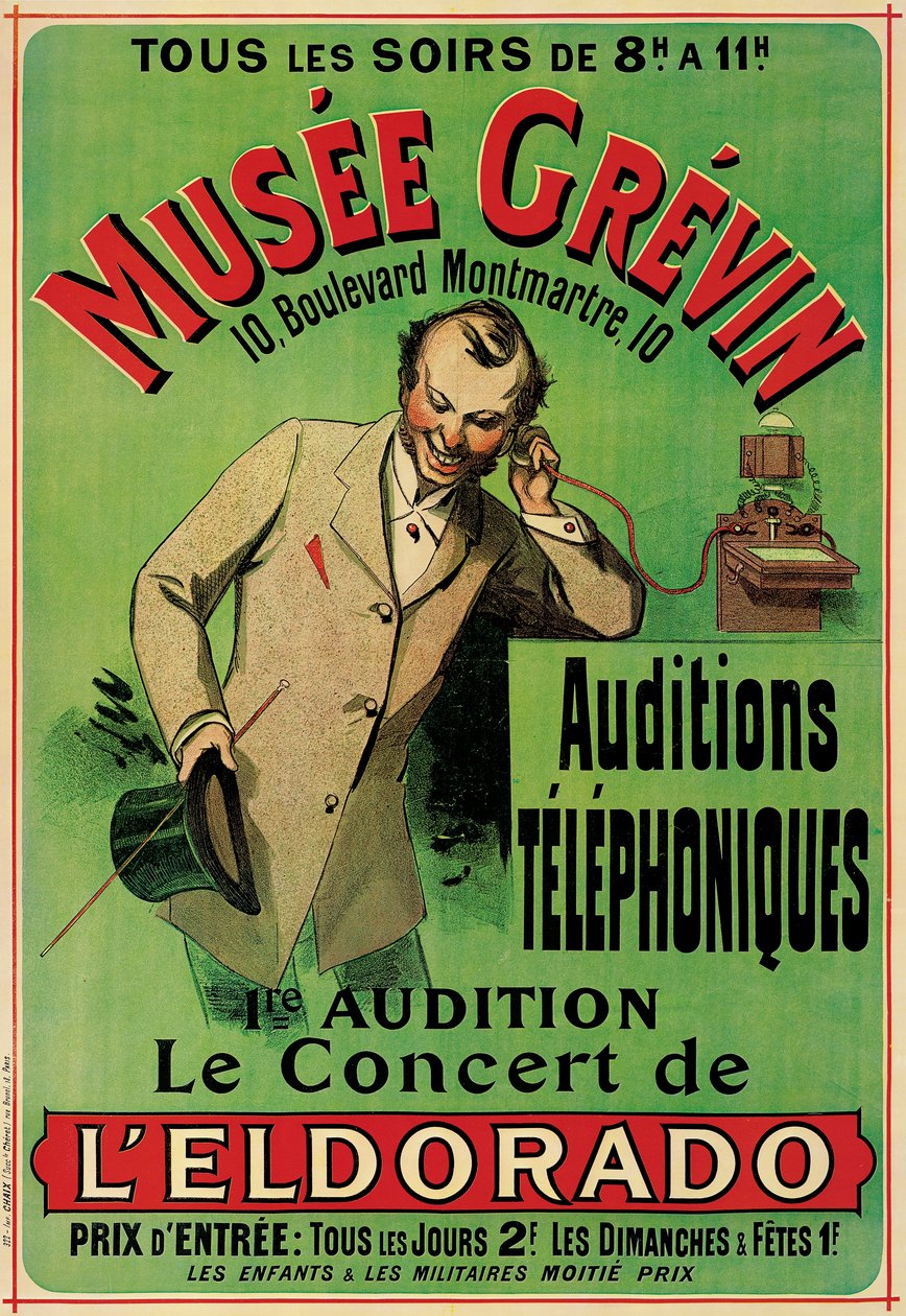 Plakat som reklamerer for en konsert på Grevin-museet i Paris av French School