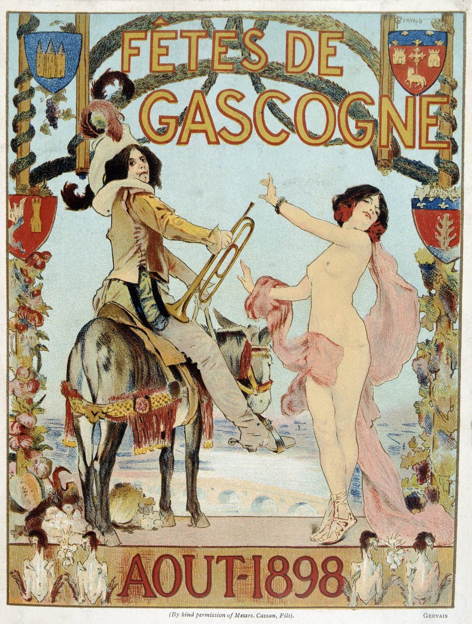 Plakat for Biscaya-høytidene i august 1898 av French School