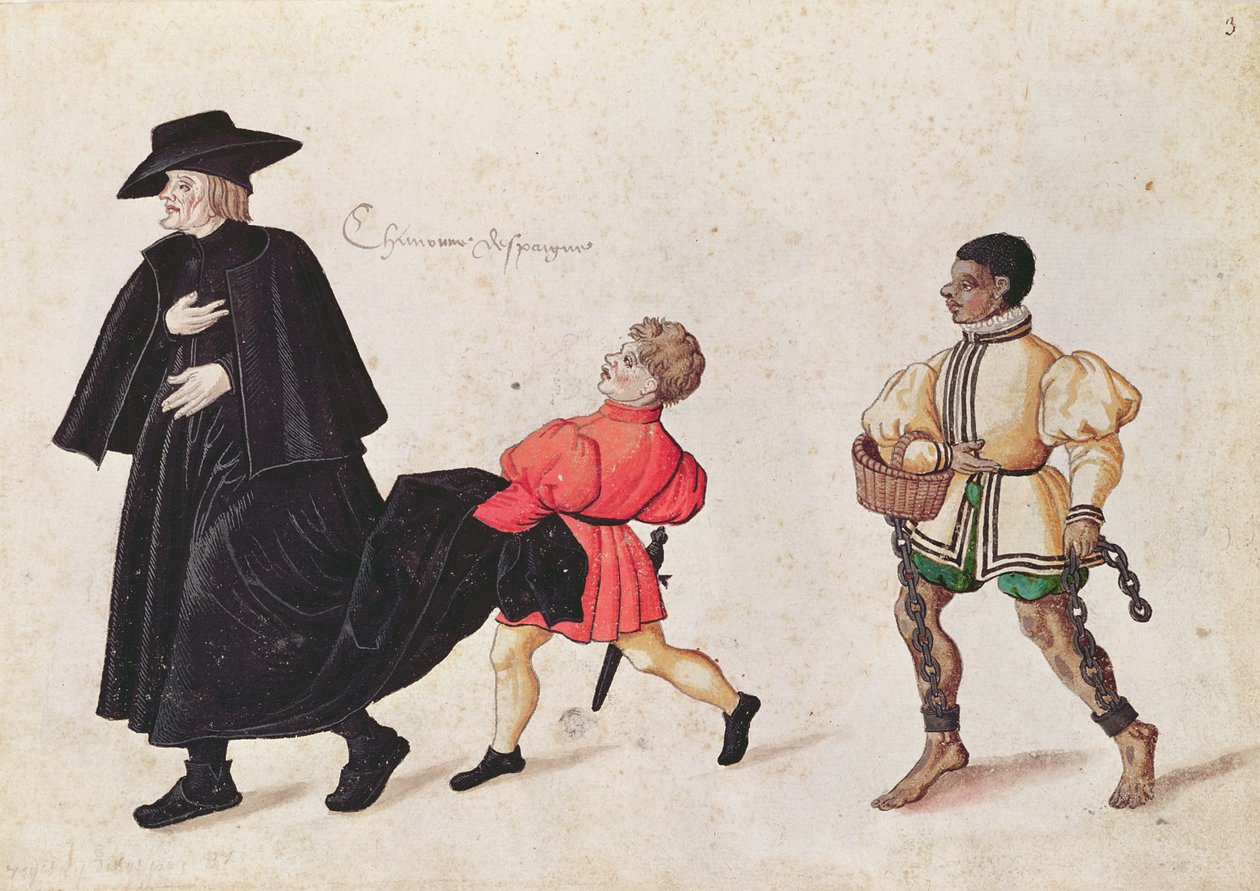 Prest med en spansk tjenergutt og slave av French School