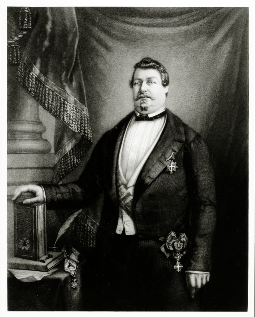 Prins Lucien Murat som stormester i Grand Orient of France, ca. 1855 av French School
