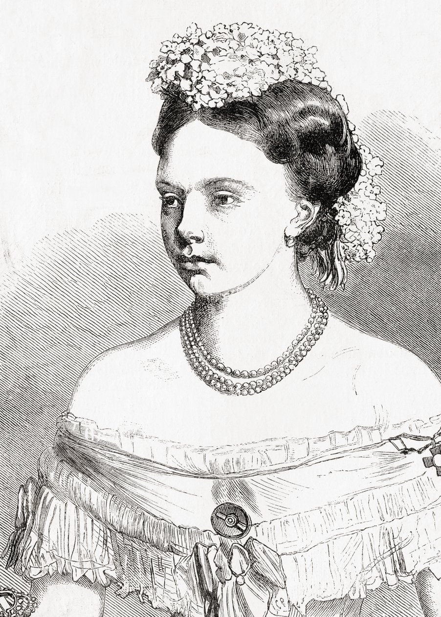 Prinsesse Frederica Wilhelmina Louise Elisabeth Alexandrine av Preussen, fra LUnivers Illustré, 1866 av French School