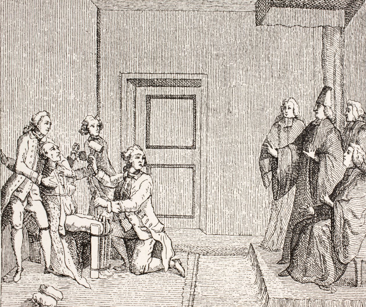 Fange som gjennomgår tortur av Brodequin, 1875 av French School