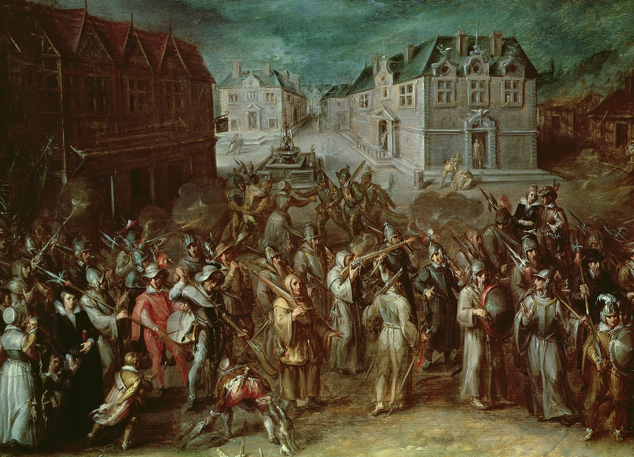 Prosesjon av Den hellige liga i 1590 av French School
