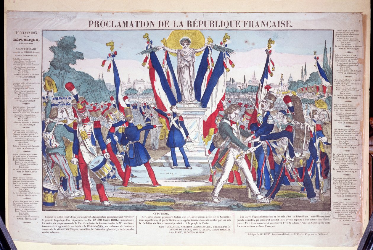 Proklamasjonen av Den franske republikk, 25. februar 1848 av French School