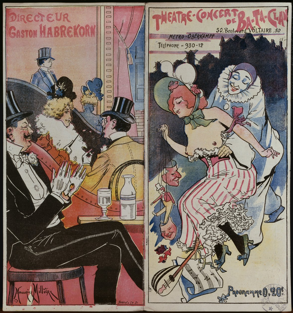 Program for Ba-ta-klanen kafékonsert, ca. 1905 av French School