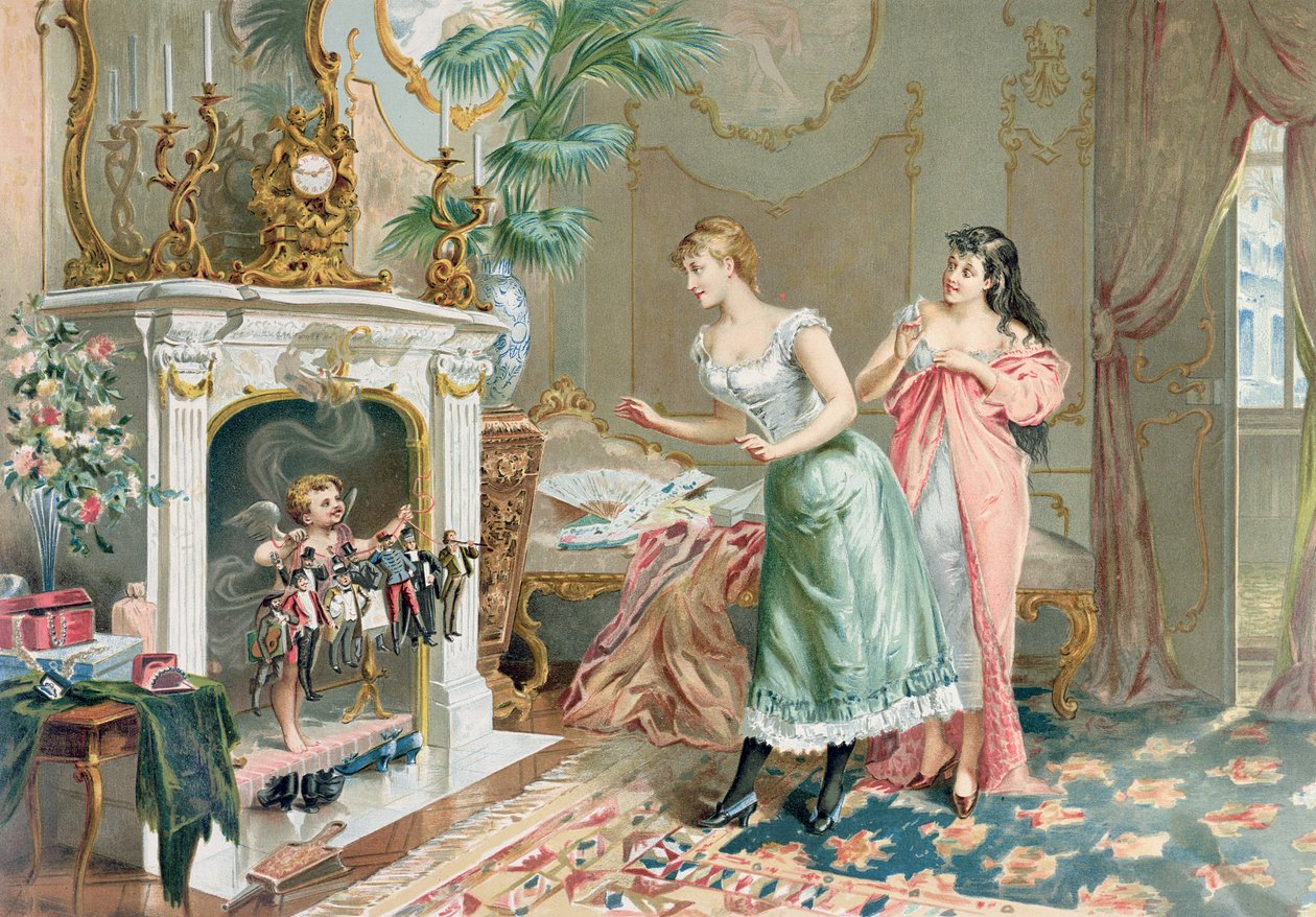 Prostituerte oppdager julegavene sine, 1893 av French School