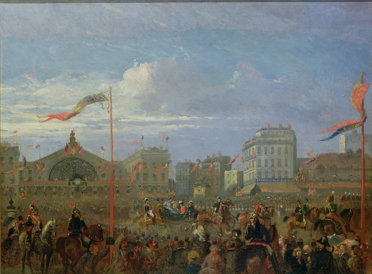 Dronning Victoria (1819-1901) ankommer Gare de l