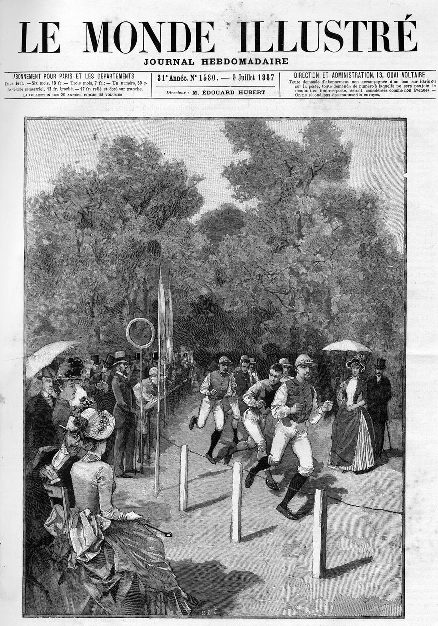 Race for Racing Club ved Bois de Boulogne i 1887. av French School