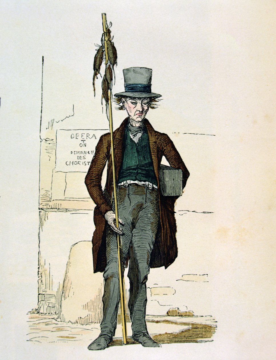 Rottegiftselger, 1845 (fargegravering) av French School