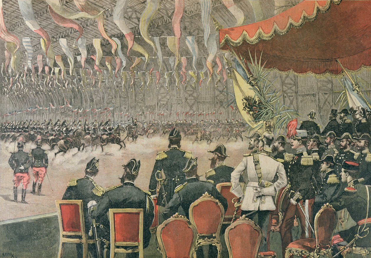 Mottakelse av tsar Alexander III (1845-1894) i Paris, illustrasjon fra le Petit Journal, november 1893 av French School
