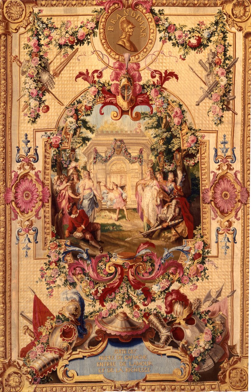 Regence Gobelins billedvev med historien om Don Quixote, 1717-18 av French School