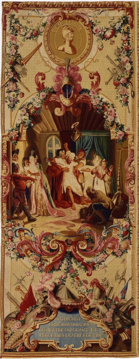 Regence Gobelins billedvev med historien om Don Quixote, 1717-18 av French School