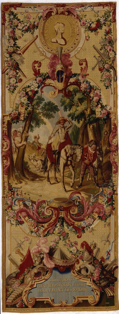 Regence Gobelins billedvev med historien om Don Quixote, 1717-18 av French School