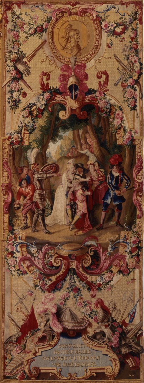Regence Gobelins billedvev med historien om Don Quixote, 1717-18 av French School