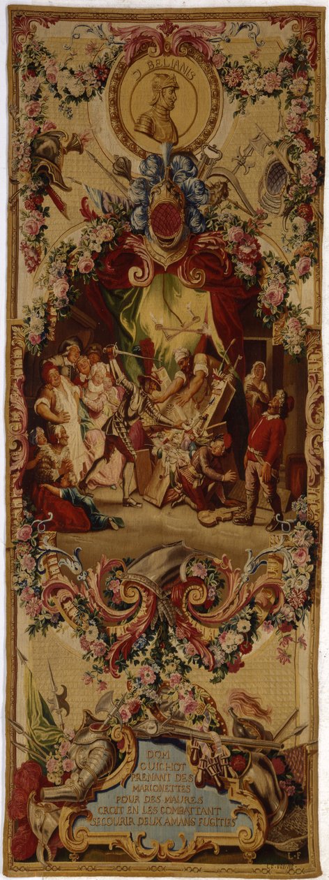 Regence Gobelins billedvev med historien om Don Quixote, 1717-18 av French School