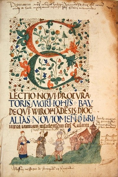 Register over deliberasjonene til Picard-nasjonen ved universitetet i Paris: Valg av anskaffer. 1473-83 (vellum) av French School