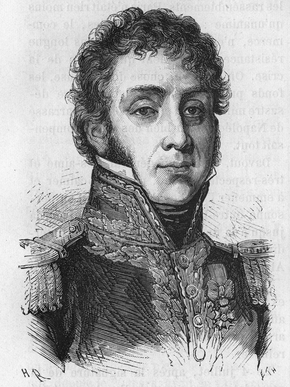 Remy Joseph Isidore Exelmans (eller Exelmans), Marshal and Peer of France (1775-1852) - i "" The History of France"" av Henri Martin av French School