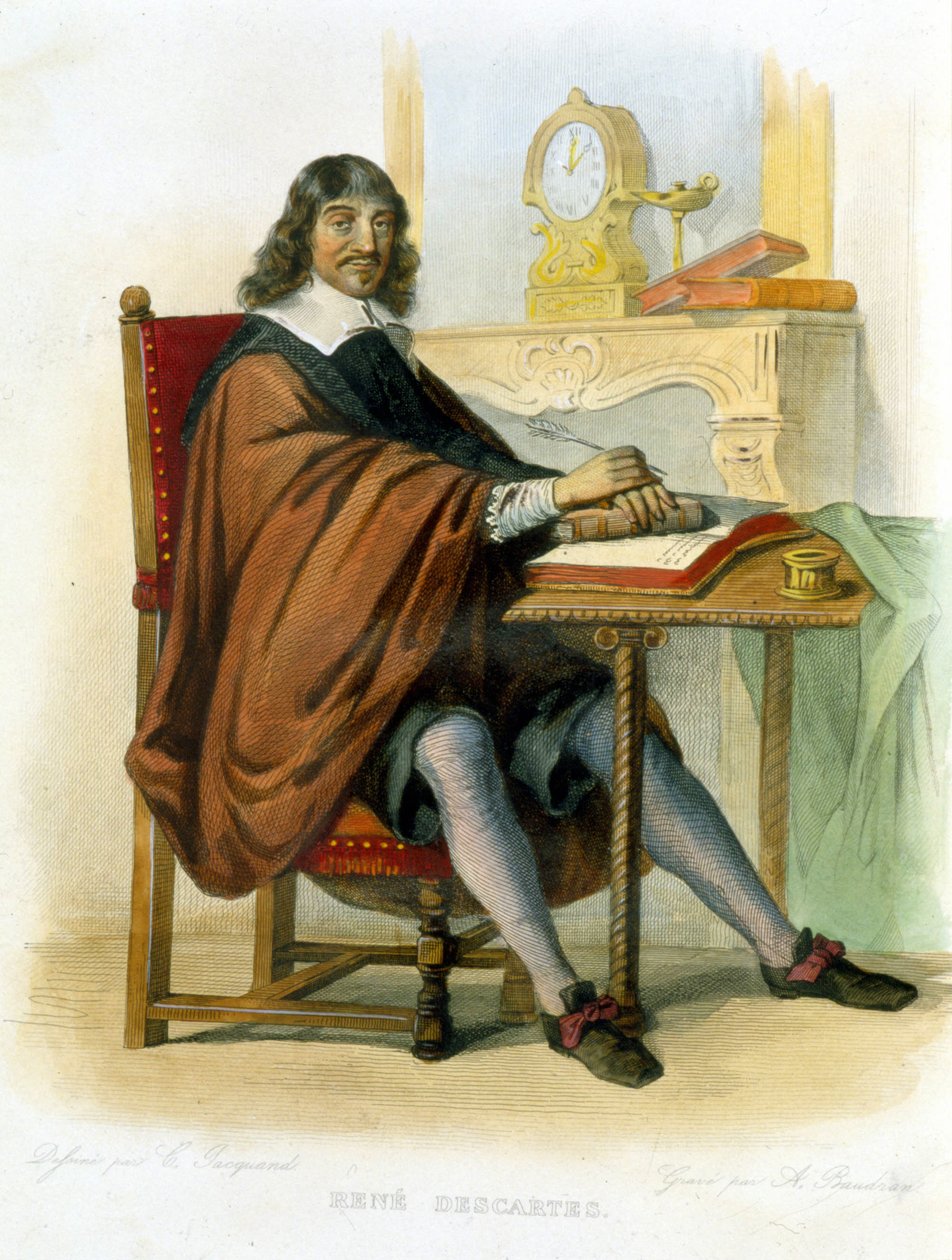 René Descartes skriver - i Ed. Mennechet, "" Le Plutarque francais "" av French School